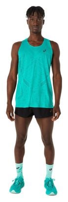 Asics Metarun Tanktop Blauw Heren