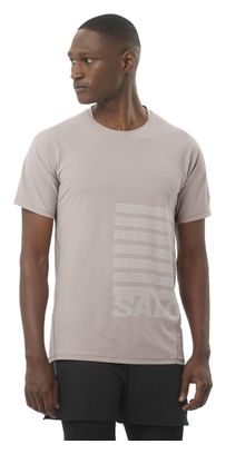 Salomon Sense Aero Graphic Kurzarm Trikot Beige/Weiß Herren