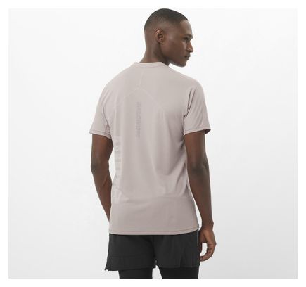 Salomon Sense Aero Graphic Kurzarm Trikot Beige/Weiß Herren