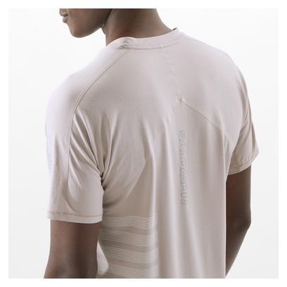 Salomon Sense Aero Graphic Kurzarm Trikot Beige/Weiß Herren