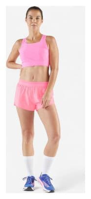 Damen Running Crop Top Kiprun Race 900 Light Rose