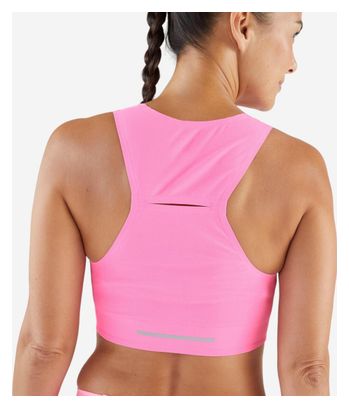 Damen Running Crop Top Kiprun Race 900 Light Rose