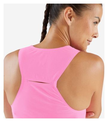 Damen Running Crop Top Kiprun Race 900 Light Rose