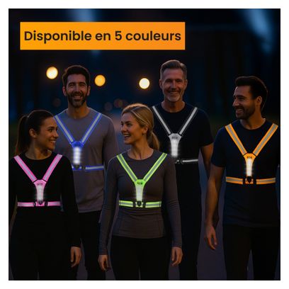 R2B Gilet de course rechargeable - Gilet de Sécurité - Réfléchissant - Rose