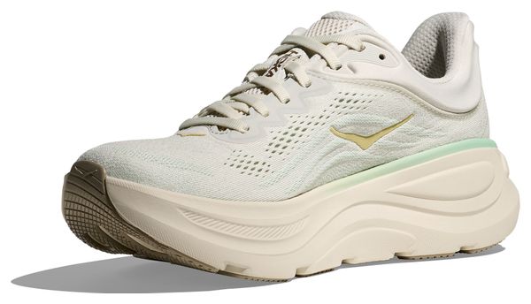 Hoka Bondi 9 White/Green Women's Running Shoes