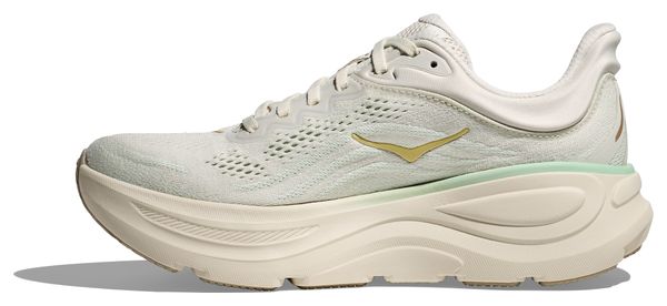 Hoka Bondi 9 White/Green Women's Running Shoes
