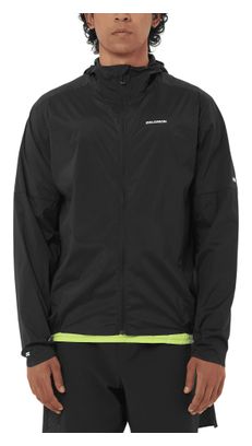 Chaqueta cortavientos Salomon Sense Aero Wind negra para hombre