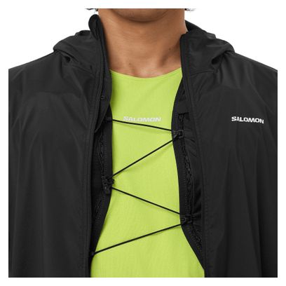 Chaqueta cortavientos Salomon Sense Aero Wind negra para hombre