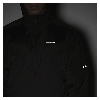 Chaqueta cortavientos Salomon Sense Aero Wind negra para hombre