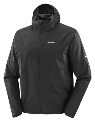Chaqueta cortavientos Salomon Sense Aero Wind negra para hombre