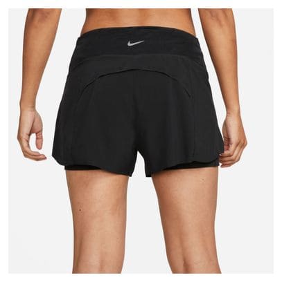 2-in-1 Shorts Damen Nike Dri-Fit Swift 3in Schwarz