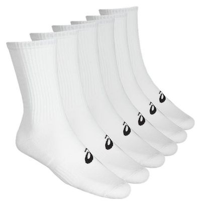 Pack de 6 paires de Chaussettes Asics Run Crew Blanc Unisex