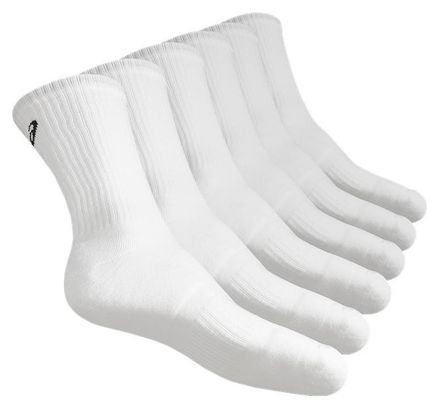 6-paar Asics Run Crew Socks White Unisex
