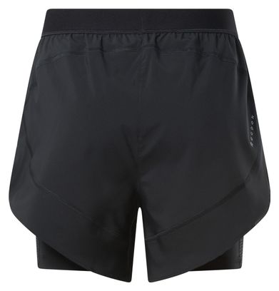 Short 2-en-1 Running Reebok Noir