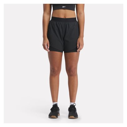 Reebok 2-in-1 Hardloopshort Zwart