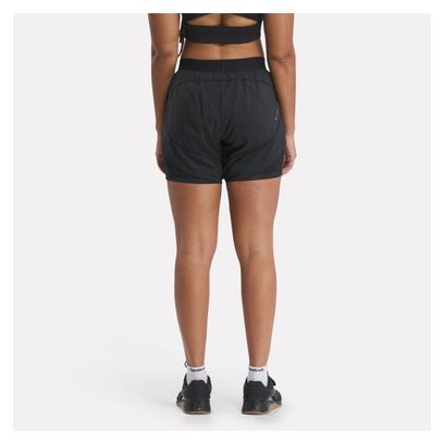 Short 2-en-1 Running Reebok Noir