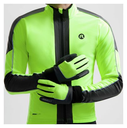 Gants de vélo Hiver -  Hommes Femmes - Jaune - Rogelli Essential HI VIS