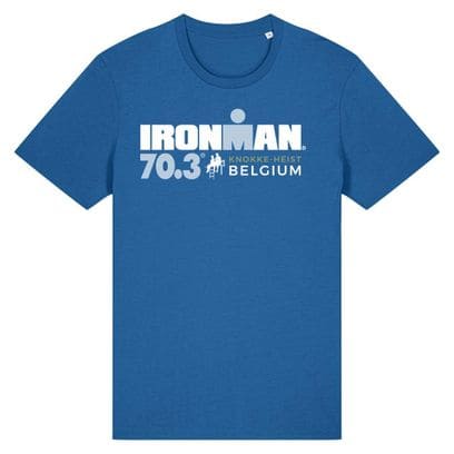 Ironman 70.3 Belgium Kurzarm T-Shirt Royal Blau Herren