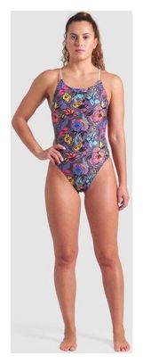 Costume da bagno Arena Vivid Repeat Lace Plus Back Donna Grigio/Multicolore