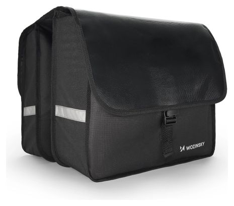 Wozinsky sacoche de vélo double 28 L noire