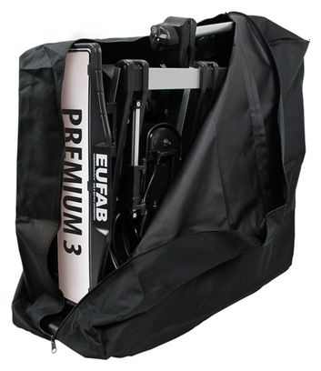 Eufab Premium 3 Portabici da Gancio di Traino 13 Pin - 3 Bici (Compatibile con le E-Bikes) Nero Argento