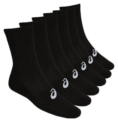 Asics Run Crew Black Unisex 6-Pack Socks