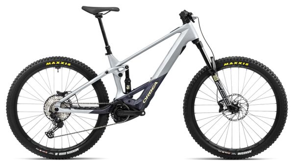 Orbea Wild M20 MTB eléctrica de suspensión total Shimano Deore/SLX 12S 750 Wh 29'' Halo Plata Azul Tanzanita Carbono Vista 2024