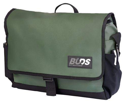 City Bag Light schouderboodschappentas met Buds-bevestiging Zwart Khaki