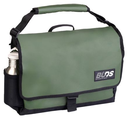 City Bag Light schouderboodschappentas met Buds-bevestiging Zwart Khaki