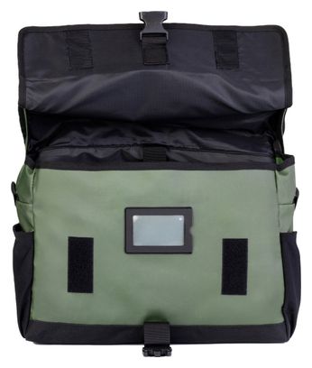 City Bag Light schouderboodschappentas met Buds-bevestiging Zwart Khaki