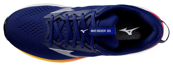 Chaussures Running Mizuno Wave Rider 30 Bleu/Orange Homme