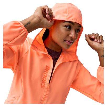 Chaqueta cortavientos Brooks Canopy rosa para mujer