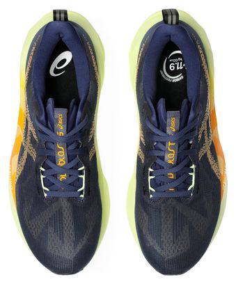 Chaussures Running Asics Novablast 5 Bleu/Jaune Homme