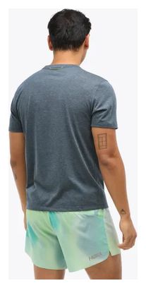 Hoka Glidetech Run Blue Heren Jersey met korte mouwen