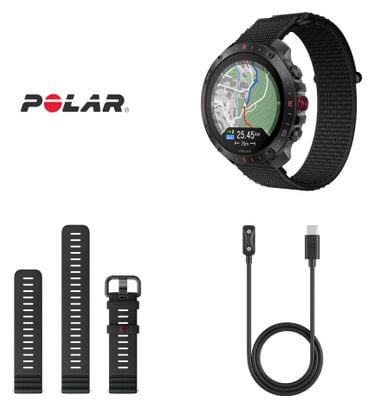 Polar Grit X2 Pro GPS-Uhr Night Black mit Klettarmband