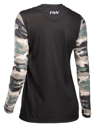 Northwave Wild All Mountain Women's Long Sleeve Jersey Black / Camo
