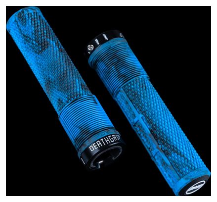 Paire de Grips DMR Deathgrip2 Flangeless Grips Marbre Bleu
