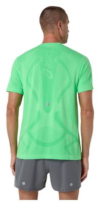 Asics Road Seamless T-shirt met korte mouwen, groen, heren