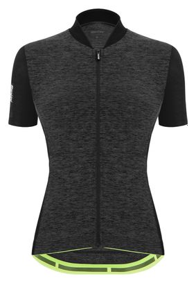 Maillot Santini Colore Puro Mujer Mangas Cortas Negro