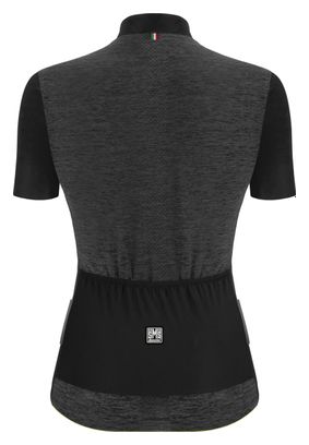 Maillot Santini Colore Puro Mujer Mangas Cortas Negro
