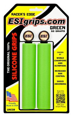 Coppia di verde 30 millimetri ESI Grips silicone RACER'S