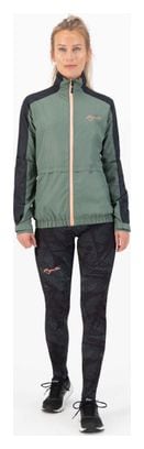 Veste Running Rogelli Snake - Femme - Noir/Vert/Corail