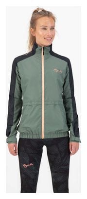 Veste Running Rogelli Snake - Femme - Noir/Vert/Corail