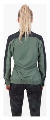 Veste Running Rogelli Snake - Femme - Noir/Vert/Corail