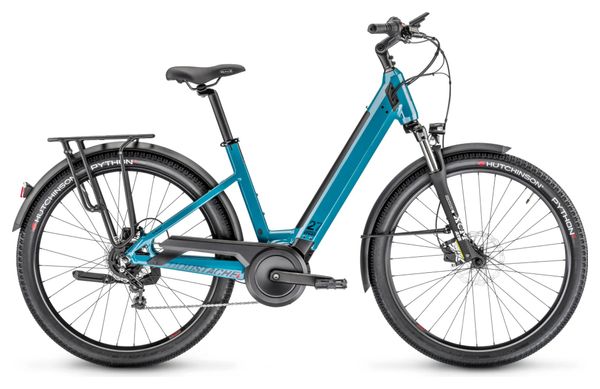 VTC Électrique Moustache Samedi 27 Xroad 2 Open Smart System Shimano Altus 9V 500 Wh 27.5'' Bleu Pétrole 2023