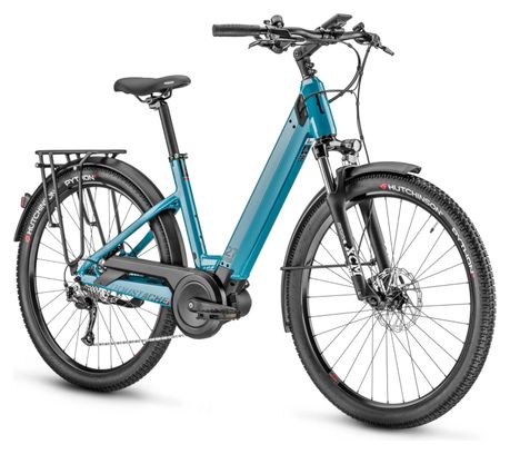 VTC Électrique Moustache Samedi 27 Xroad 2 Open Smart System Shimano Altus 9V 500 Wh 27.5'' Bleu Pétrole 2023