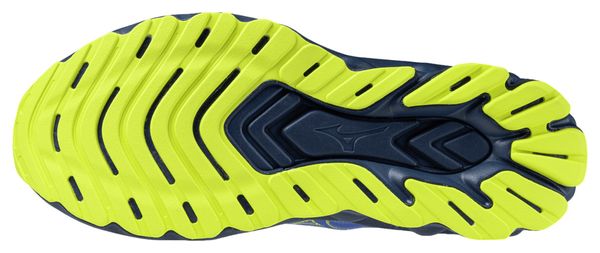 Mizuno Wave Skyrise 7 Running Shoes, Blue/Yellow, Men's