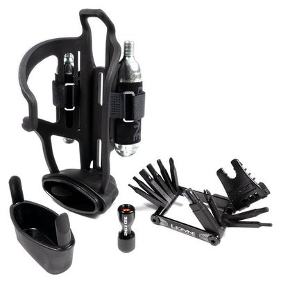 Lezyne Flow Storage Cage Loaded Multifunction Bottle Holder Black