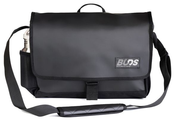 Shoulder Messenger Bag with Buds Carrier Attachment City Bag Light Black