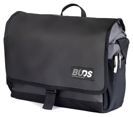 Shoulder Messenger Bag with Buds Carrier Attachment City Bag Light Black